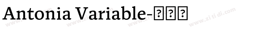 Antonia Variable字体转换